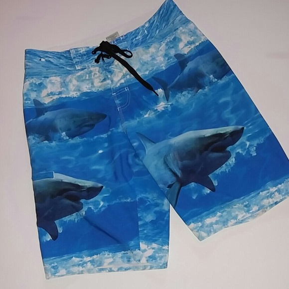 Hang Ten Swim Hang Ten Great White Shark Board Shorts 32 Poshmark